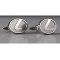 Stainless Steel Cufflinks - Custom Oval Etched